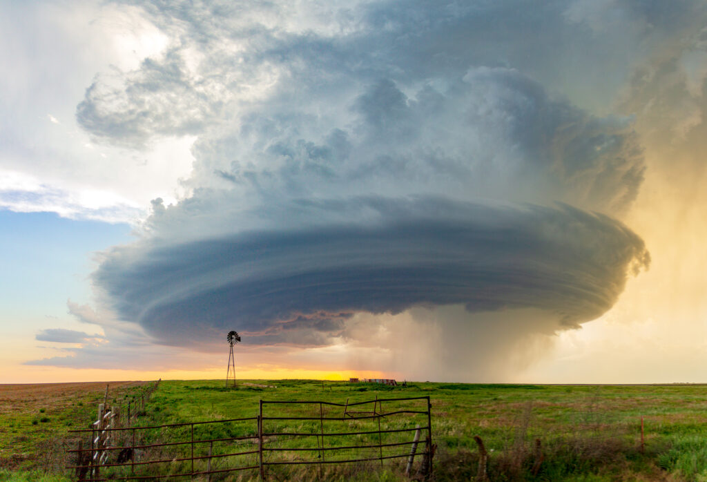 Sculpted supercell in Hodgeman County, Kansas on June 3, 2015. This storm had beautiful banding along its meso.