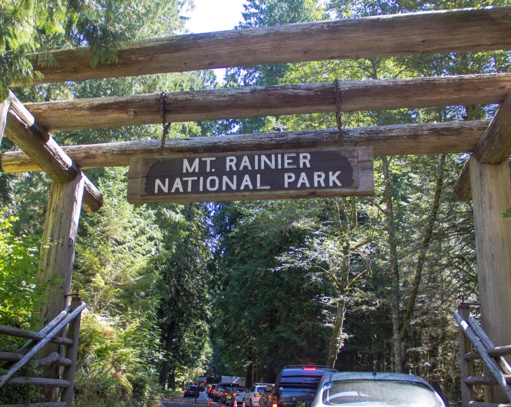 Mount Rainier National Park Sign
