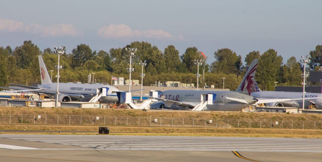 Planes in Everett being readied for airlines