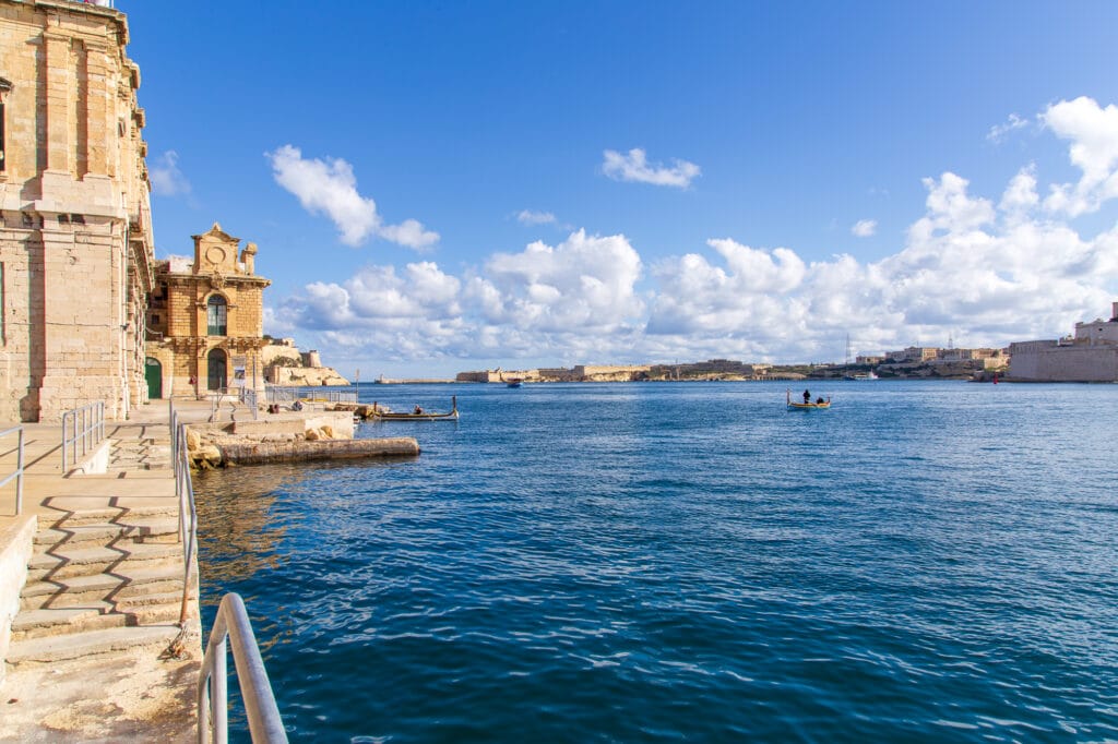 Near the water in Valletta, Malta