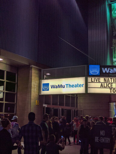 WaMu Theater Sign Alice in Chains Tonight