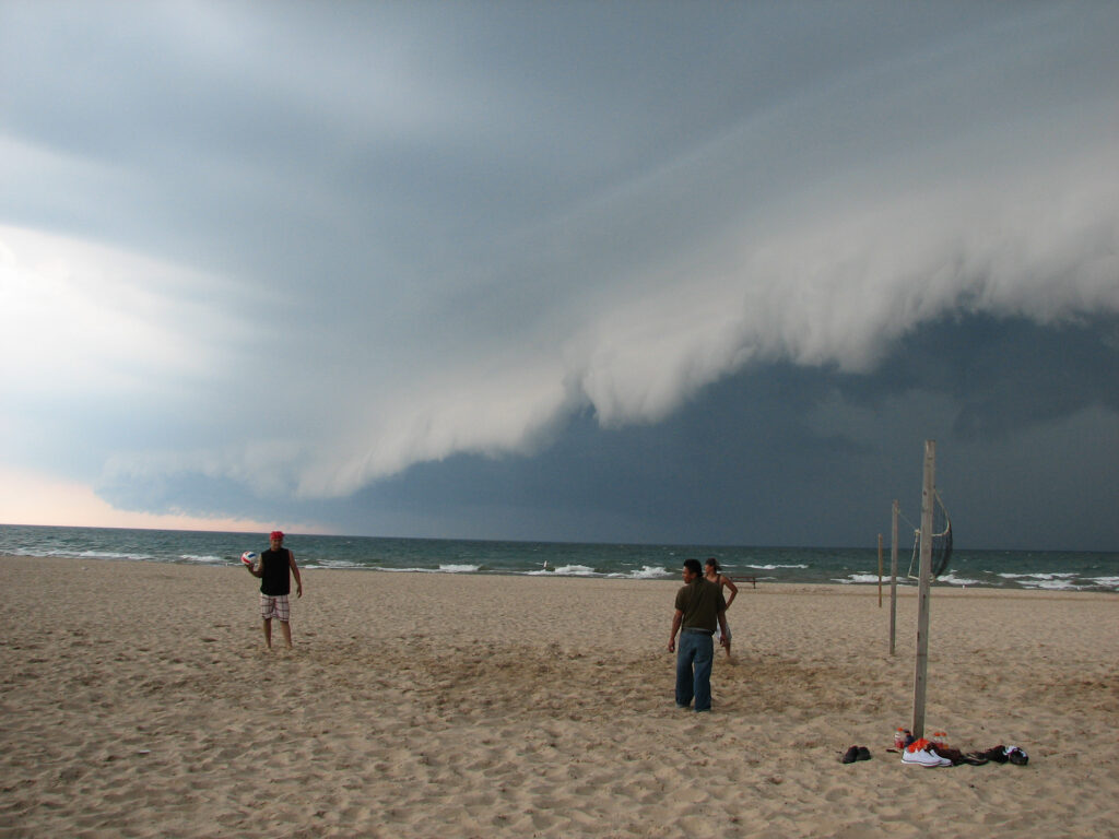 Shelf Cloud over Lake Michigan