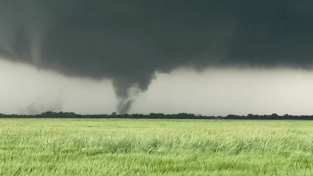 This tornado and satellite tornado occurred near Wakita, OK on the afternoon of May 10, 2010 during a high risk outbreak.