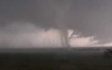 Close up of the Baird Texas Tornado