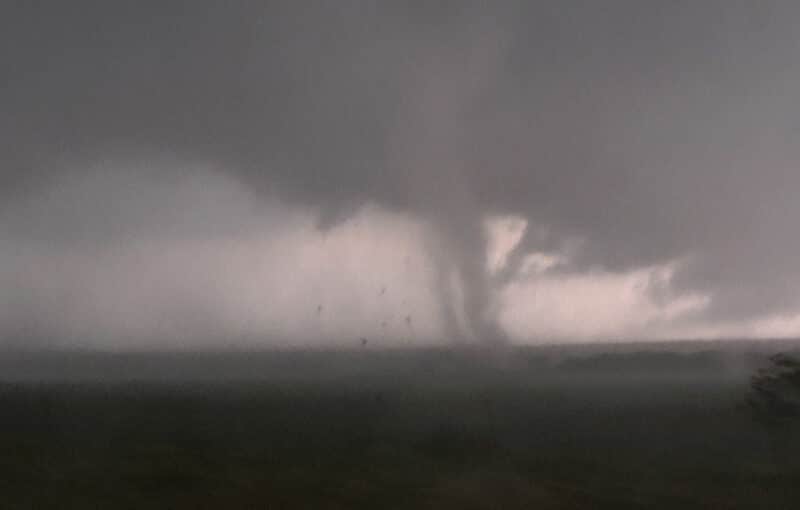Close up of the Baird Texas Tornado