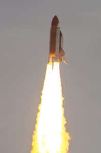 STS-135 Space Shuttle Atlantis during it's roll program on its final launch July 8, 2011