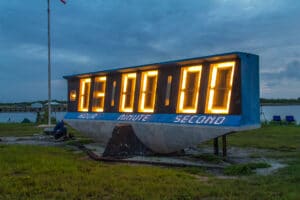 Countdown clock is held at -03:00:00 the morning of launch
