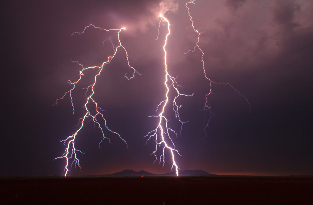 Lightning storm near Aspermont, TX on April 28, 2012