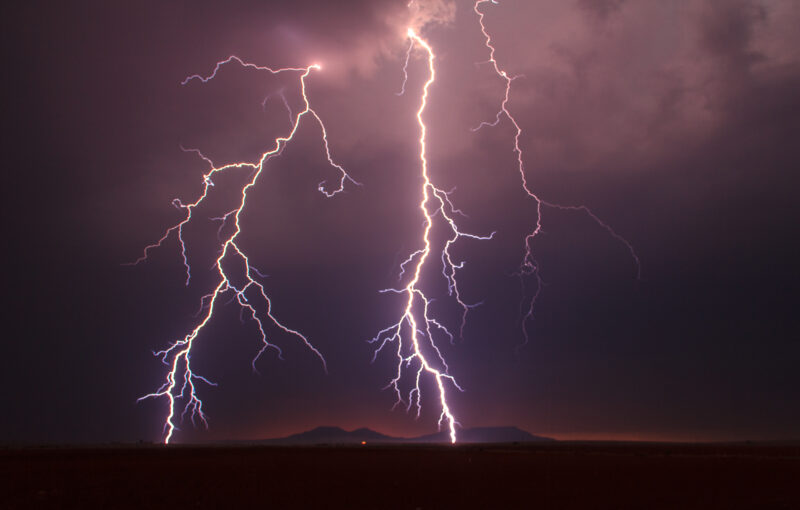 Lightning storm near Aspermont, TX on April 28, 2012