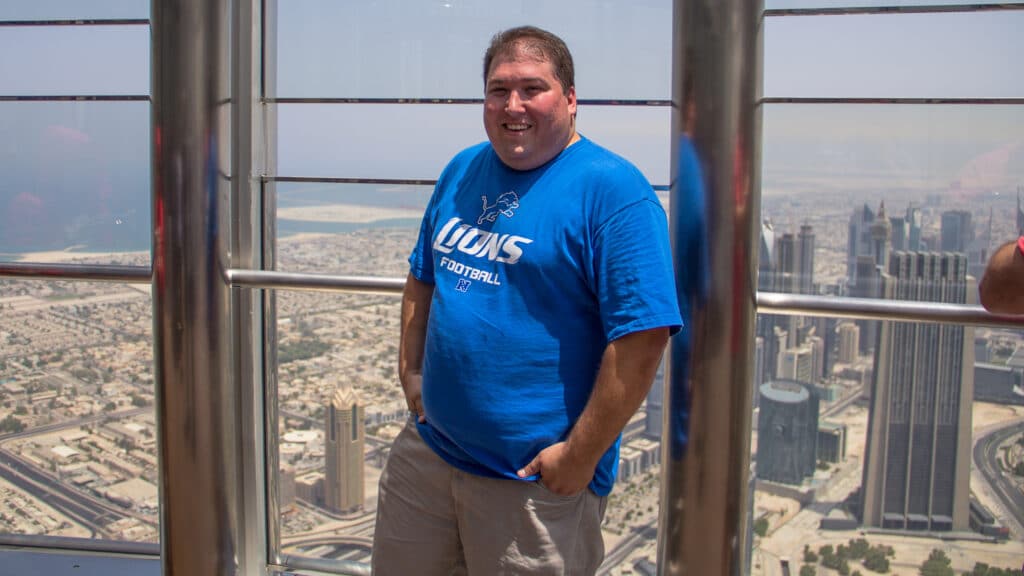 Me at the Burj Khalifa