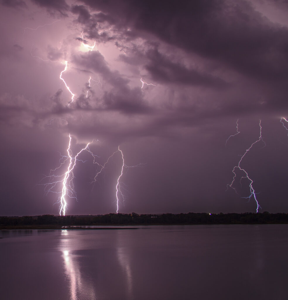 Lightning over Fort Cobb Lake