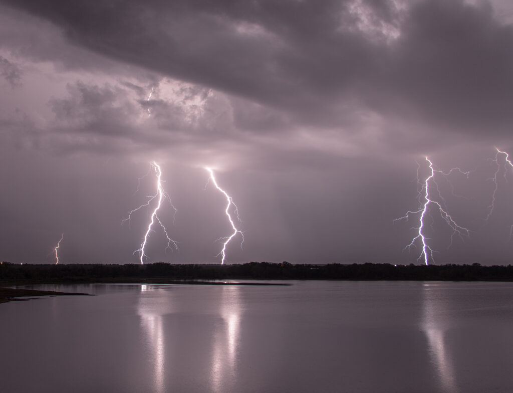 Lightning over Fort Cobb Lake