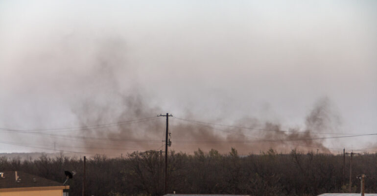 Outflow dust