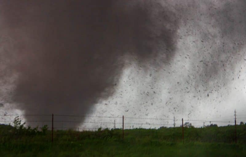 EF-5 Tornado rips through Moore, Oklahoma on May 20, 2013. This tornado was rated EF-5