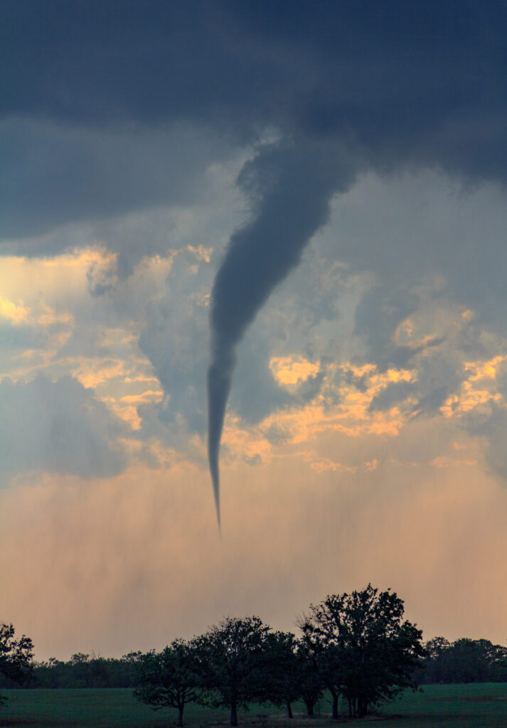 A tornado near Eliasville, TX on May 17, 2013