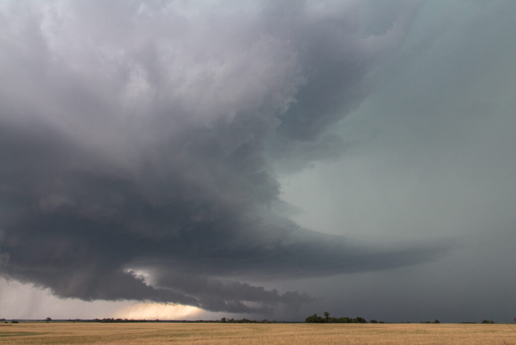 Alligators Mouth inflow feature on a supercell near Marlow, OK 5-30-2013