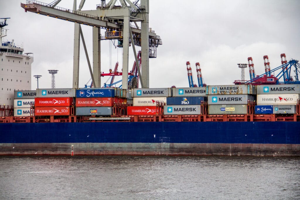 Containers in Port of Hamburg