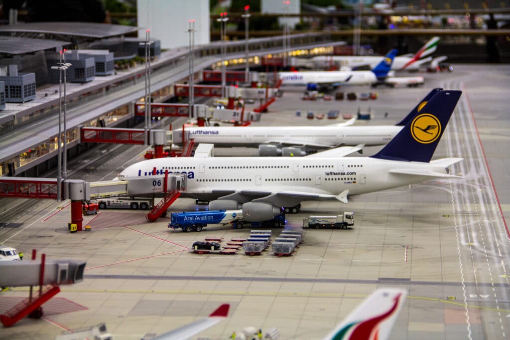 Lufthansa A380 at Miniatur Wunderland