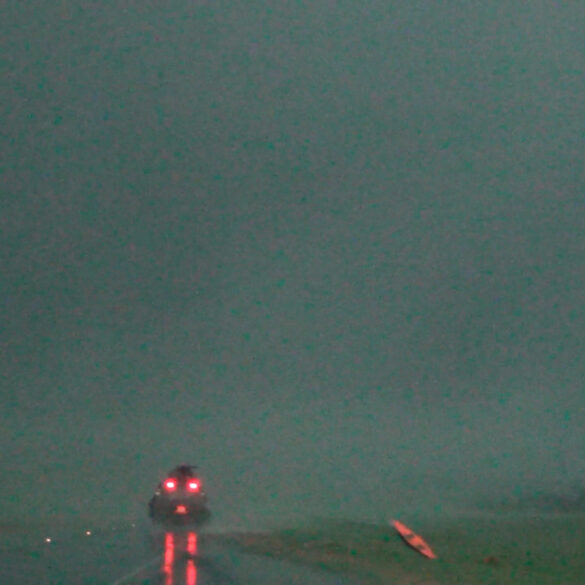TIV driving into Columbus, MS Tornado