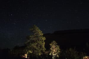 Night sky over Zion National Park in Springdale, Utah.