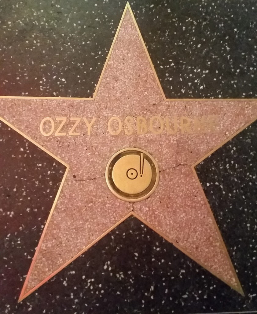 Ozzy Osbourne star on Walk of Fame