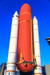 External Fuel Tank and Solid Rocket Booster mockup
