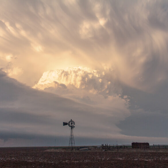 A supercell in the Texas Panhandle on April 11, 2015. This storm produced plenty of hail up to golfballs