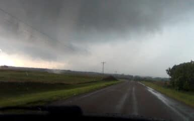 Tornado near the town of Amber, Oklahoma on May 6, 2015