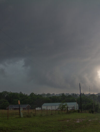 Looking west near Newcastle, large tornado