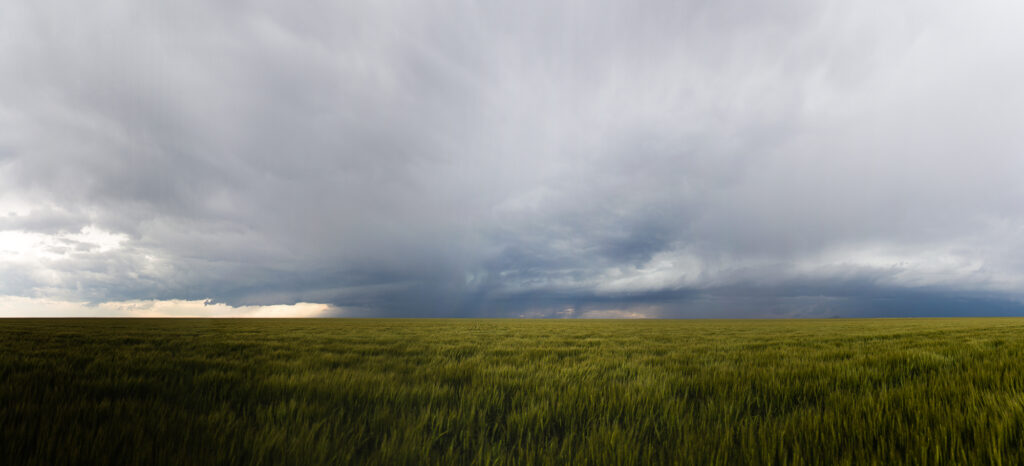 Pano of severe warned storms in Eastern Colorado