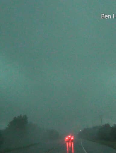 Tornado near Denton, Texas on May 10, 2015