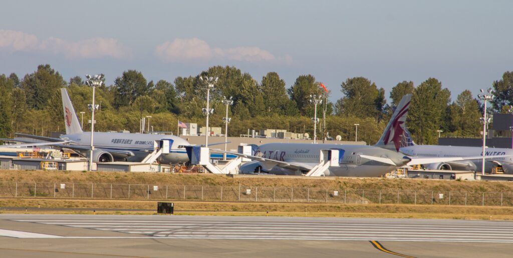 Planes in Everett being readied for airlines