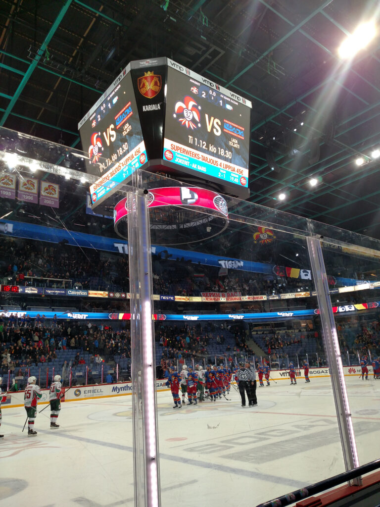 KHL Hockey Game in Helsinki, Finland. Jokerit vs Ak Bars Kazan