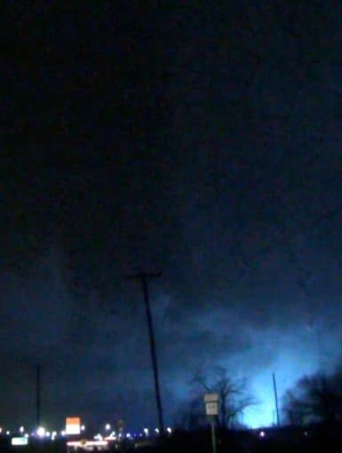 Tornado near Rowlett, Texas on December 26, 2015. This tornado was rated EF-4.