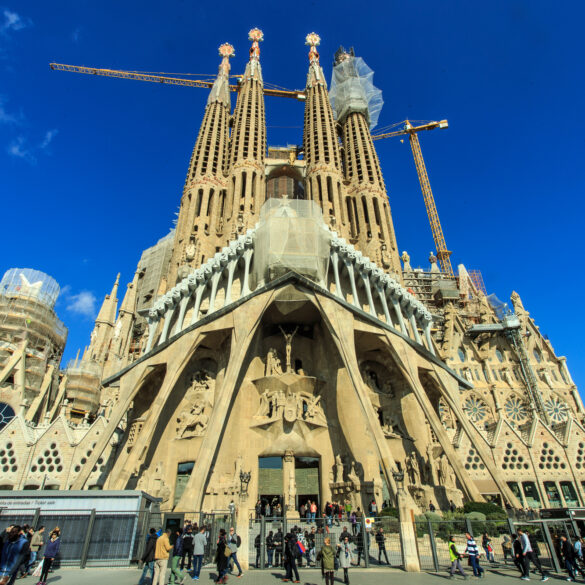 La Sagrada Familia in Barcelona, Spain.