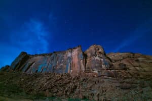 Long Canyon in Moab Utah at night