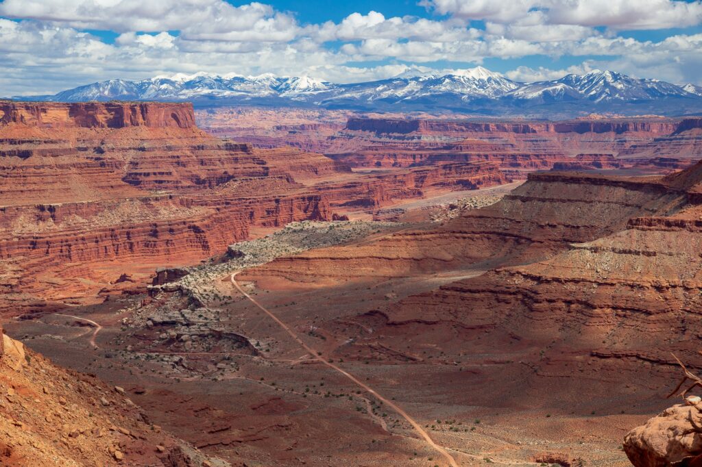 Driving down into the canyon