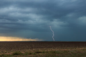Daytime lightning near Frederick