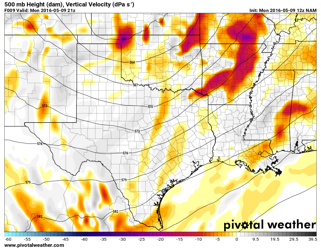May 9, 2016 12z NAM 9hour 500mb vorticity