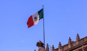 Mexican Flag over Palacio Nacional