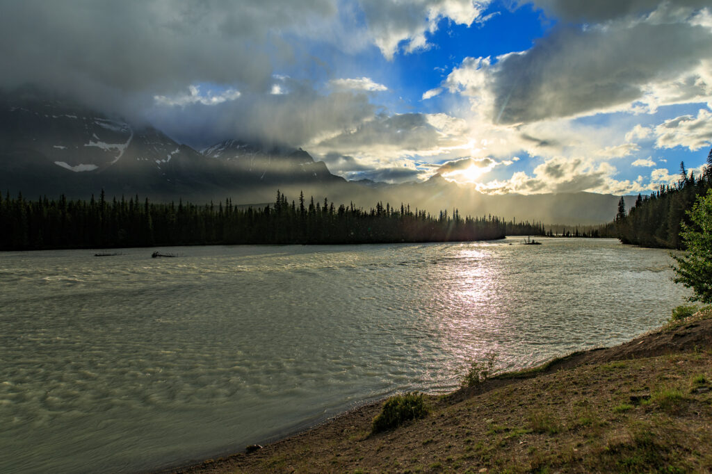 Sunset over the Athabasca River