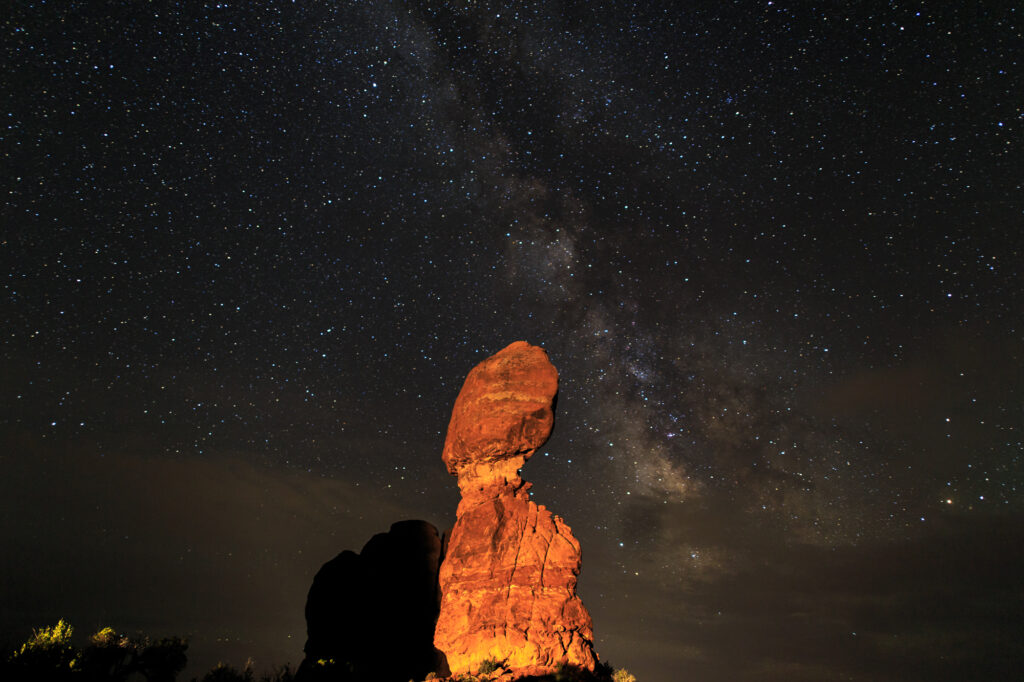 Milky Way over Balanced Rock, Arches National Park
