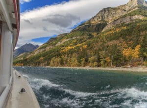 On the boat "international" traveling the length of Waterton Lake to Goat Haunt in the United States