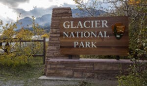 Glacier National Park Sign