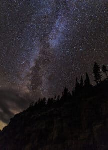 So many stars in the Glacier National Park sky