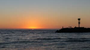 Sunset over Newport Beach Pier
