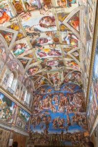 Amazing artwork inside the Sisteen Chapel