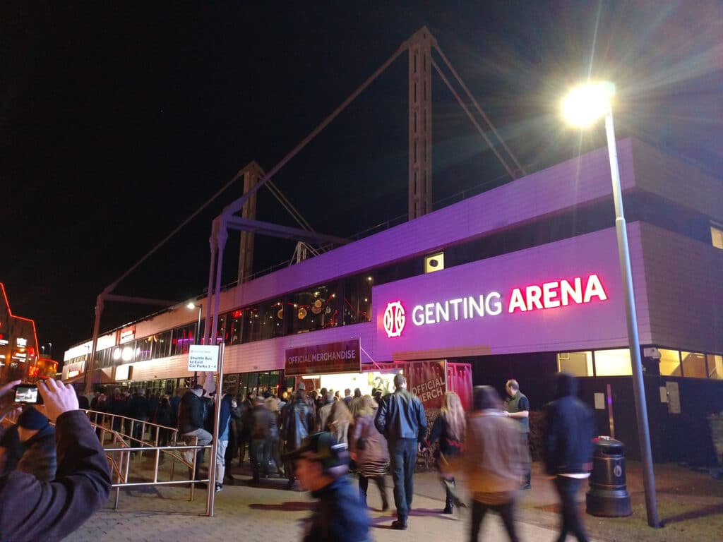 Outside Genting Arena before the Black Sabbath Concert on February 4, 2017