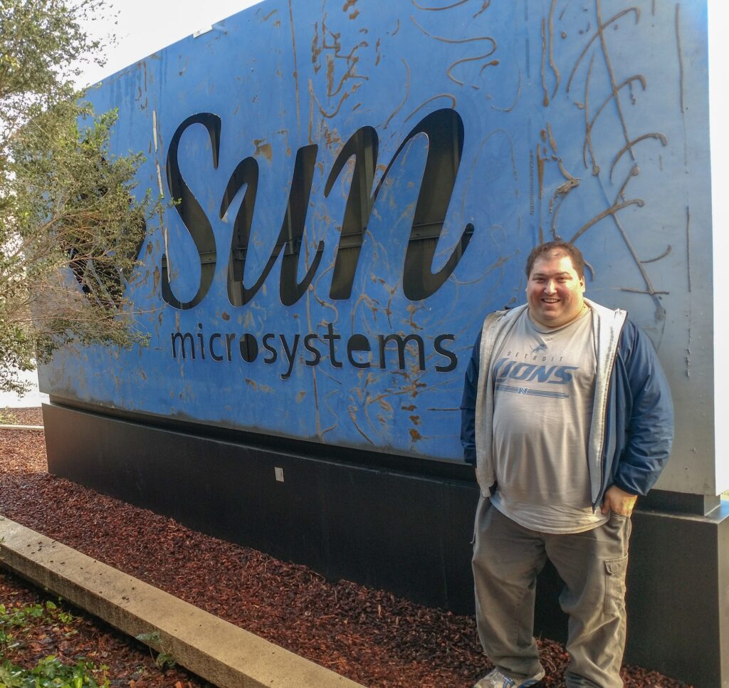 Back of the Facebook sign