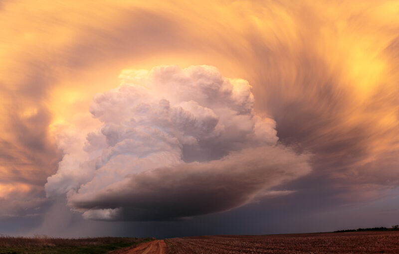 Supercell near Protection Kansas on April 15, 2017